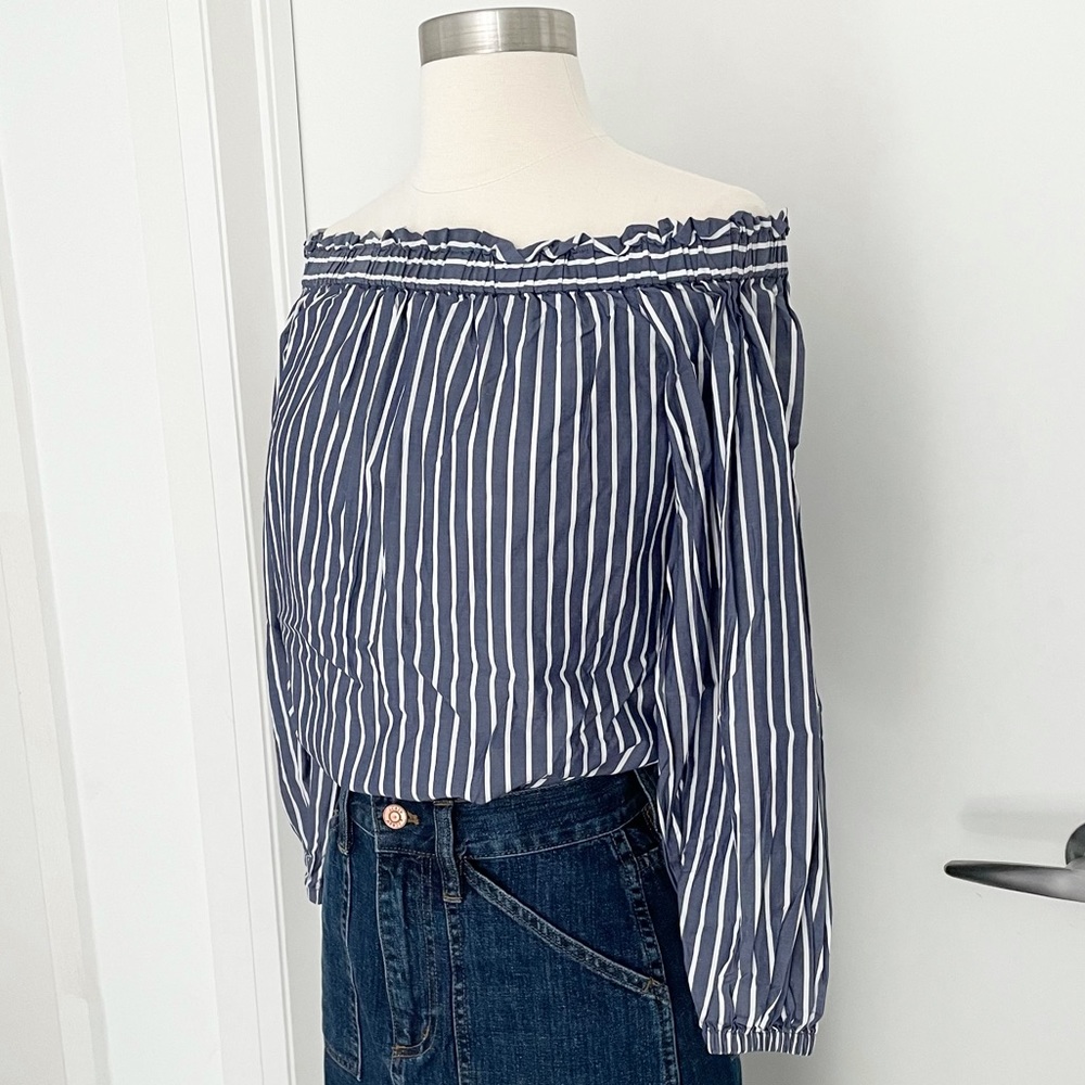 J.Crew | Striped Off-Shoulder Top - Picture 8 of 10